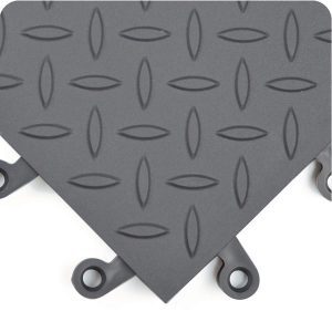ErgoDeck Diamond Plate General Purpose Solid Charcoal